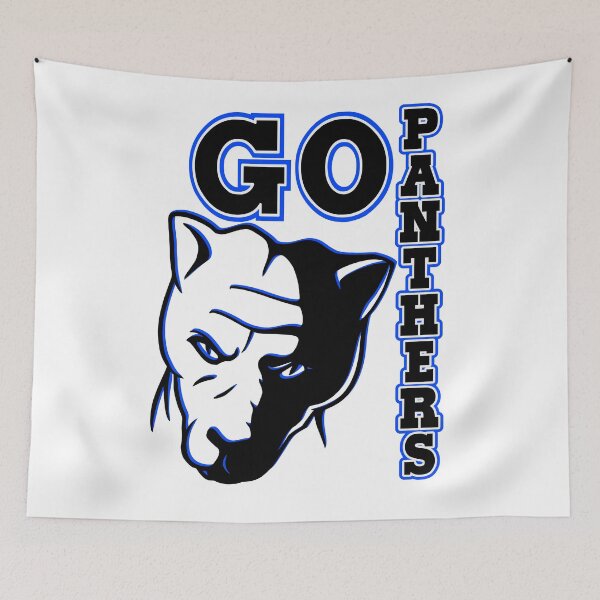 Item preview, Go Panthers Sports Team Spirit Design in Black and Blue designed and sold by jamie Omahen.