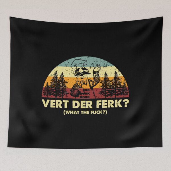 Item preview, Retro Swedish WTF Vert Der Ferk Cute Funny Swedish Chef Knife designed and sold by ManuelAlcala.