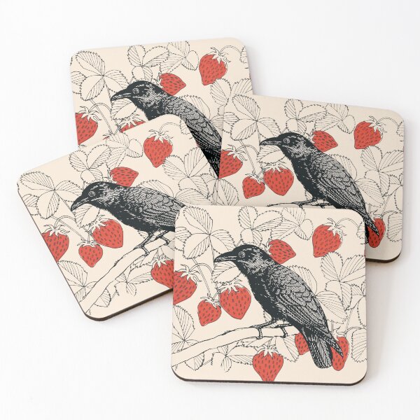 Item preview, Raven and strawberries collage designed and sold by Ztudio.