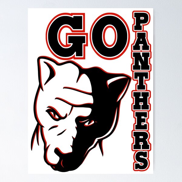 Item preview, Go Panthers Sports Team Spirit Design in Black and Red designed and sold by jamie Omahen.