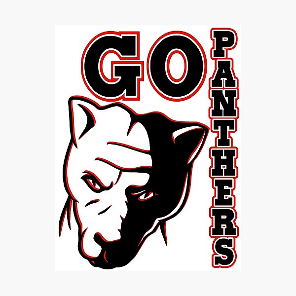 Item preview, Go Panthers Sports Team Spirit Design in Black and Red designed and sold by jamie Omahen.
