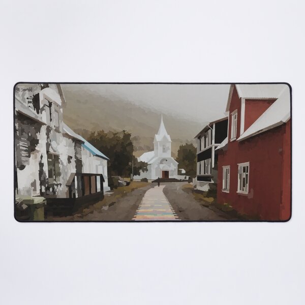 Item preview, Colorful Icelandic Village Path - Watercolour style designed and sold by WWWC2288.
