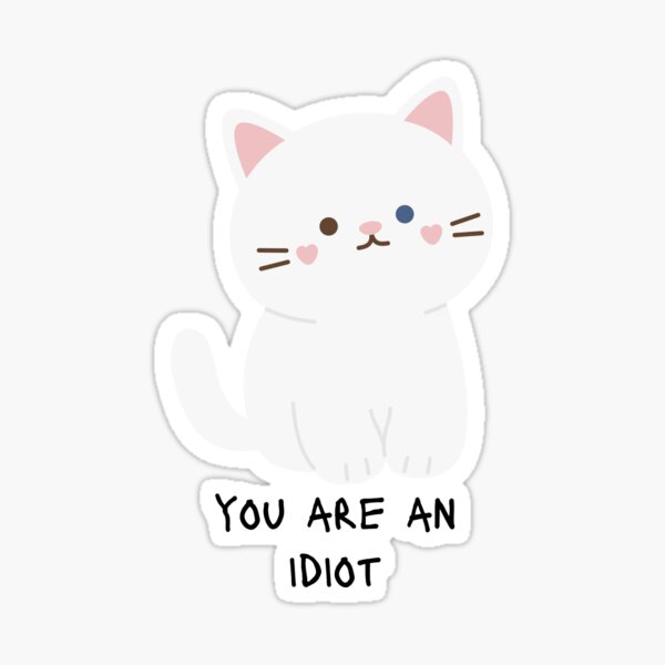 You are an idiot Sticker for Sale by Skillers3