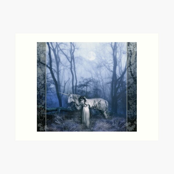 The Meeting in The Woods Art Print
