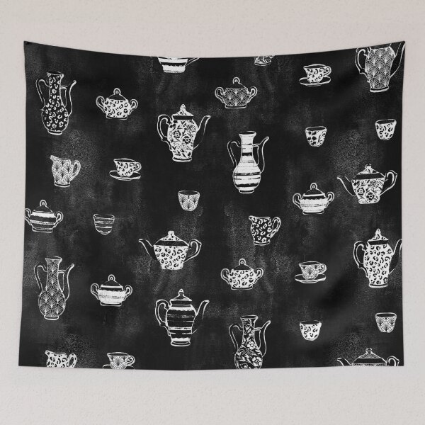 Item preview, Black and White Tea Party designed and sold by Carolina Diaz.