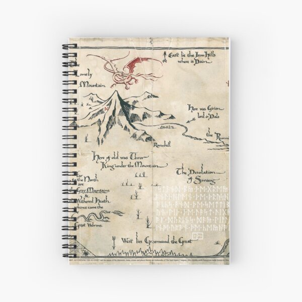 maps and red dragon Spiral Notebook