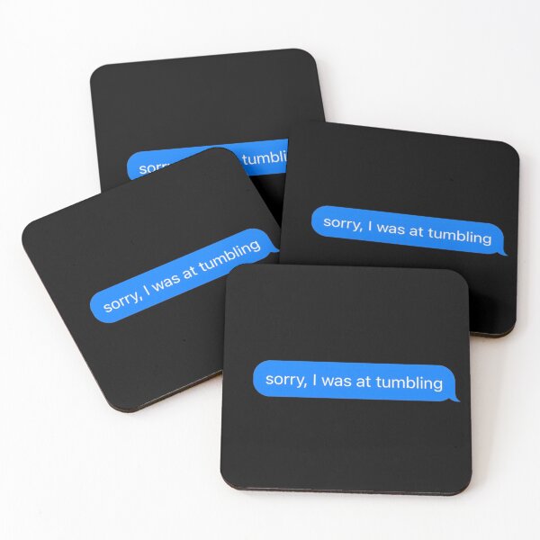 Item preview, Sorry I Was At Tumbling Text Message Black - Funny Gym designed and sold by GymWearDepot.