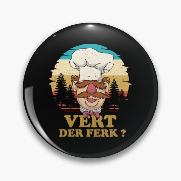 Item preview, Swedish Chef Knife Vert Der Ferk Retro Gift Fan designed and sold by ManuelAlcala.