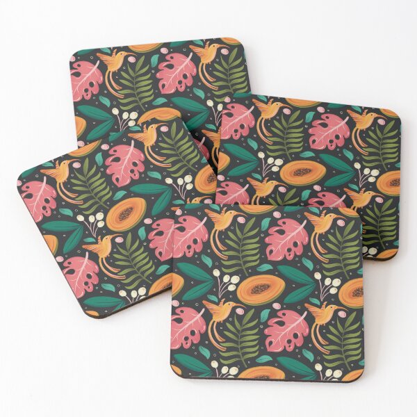 Item preview, Papaya Jungle Pattern designed and sold by Kaela Soltoff.