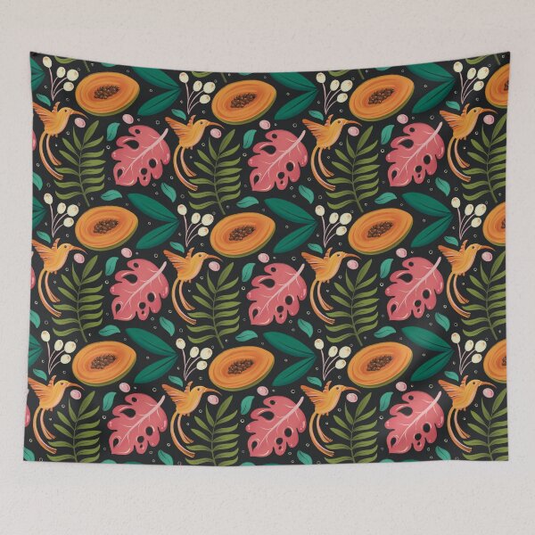 Item preview, Papaya Jungle Pattern designed and sold by Kaela Soltoff.