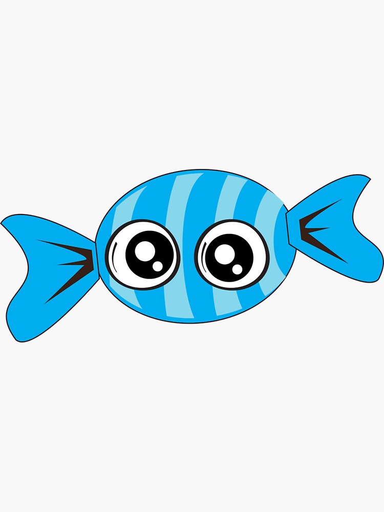 "blue candy eye Sticker" Sticker for Sale by NicoKingai Redbubble