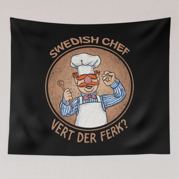 Item preview, Vert Der Ferk swedish chef art gift designed and sold by ManuelAlcala.