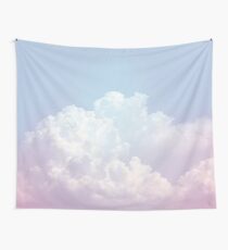Dreamy Cotton Blue Sky Wall Tapestry