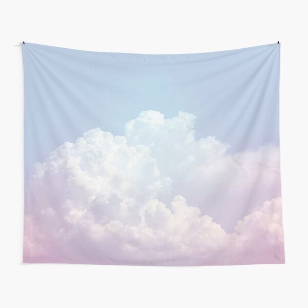 Dreamy Cotton Blue Sky Tapestry