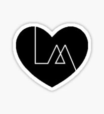 lea michele "louder" inspired heart (black) Sticker