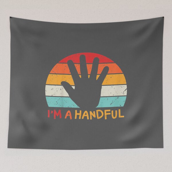 Item preview, I'm a Handful Five Year Old Vintage 5th Birthday Youth designed and sold by ridiqeqi.