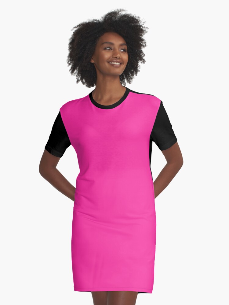 Pink neon store t shirt dress