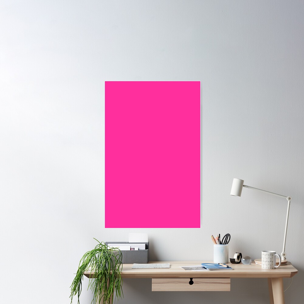 Bright FLUROESCENT Pink NEON -100 shades of Pink on Ozcushions | Poster