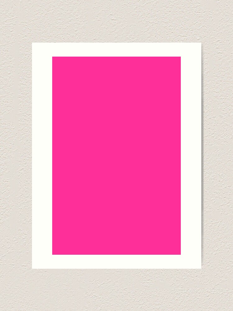 Bright Fluorescent Pink Neon Art Print by PodArtist