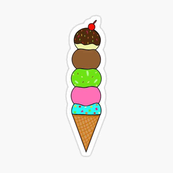 "Giant Ice Cream Cone" Sticker for Sale by MoreThanADrop Redbubble