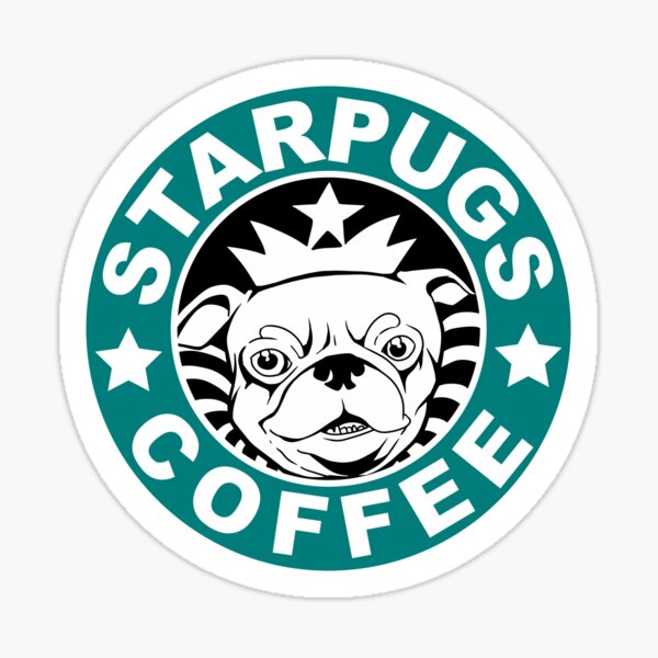 Starpugs coffee dog Sticker