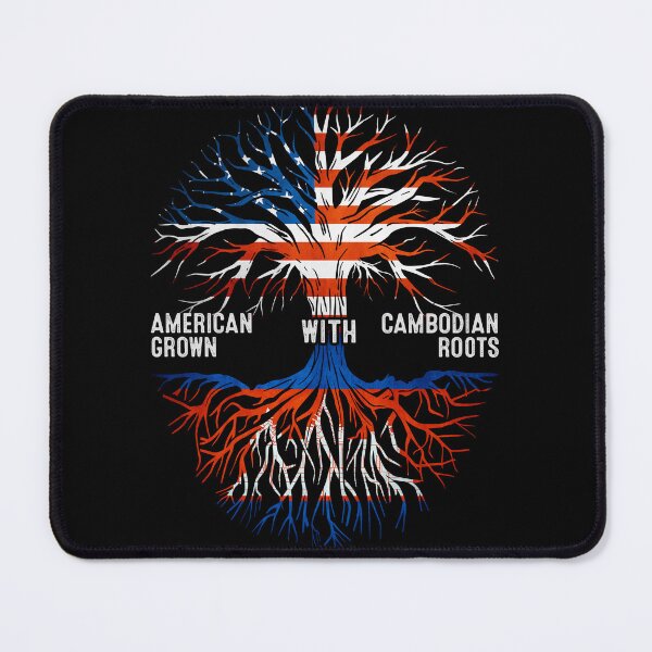 Item preview, American Grown With Cambodian Roots Tree Cambodia Flag designed and sold by MoHaCo.