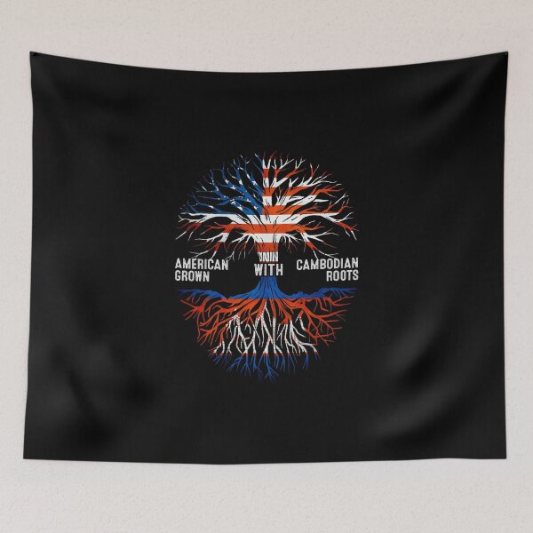 Item preview, American Grown With Cambodian Roots Tree Cambodia Flag designed and sold by MoHaCo.