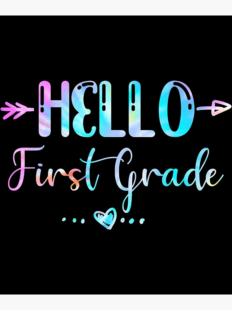 Póster «Hola, primer grado, niños lindos de regreso a la escuela