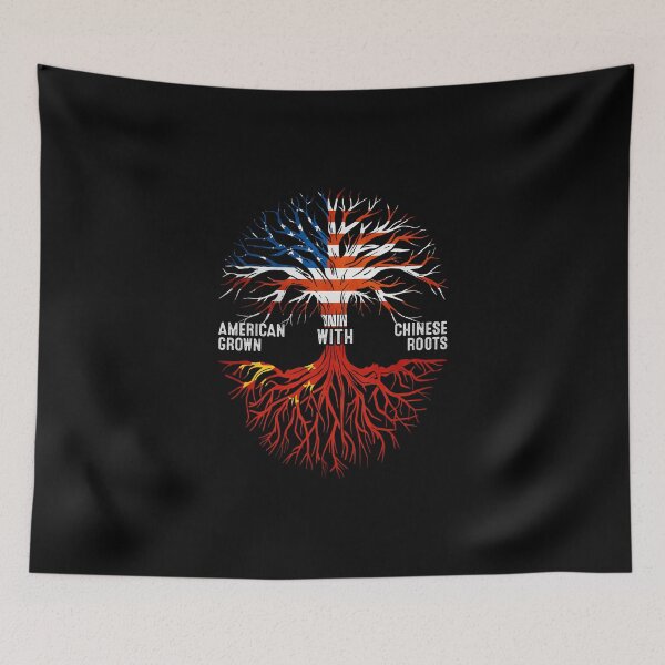 Item preview, American Grown With Chinese Roots China Flag designed and sold by MoHaCo.