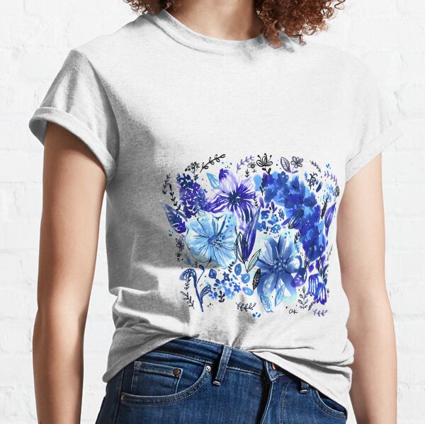 Blue Flowers galore Classic T-Shirt