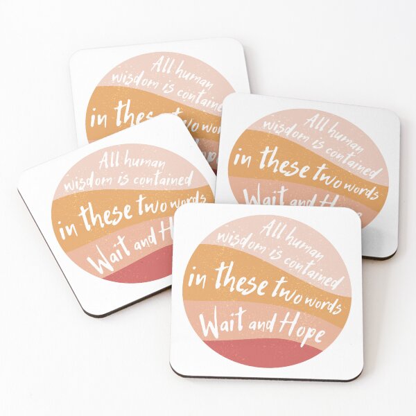Item preview, Wait and Hope Count of Monte Cristo Quote designed and sold by cre8ivemango.
