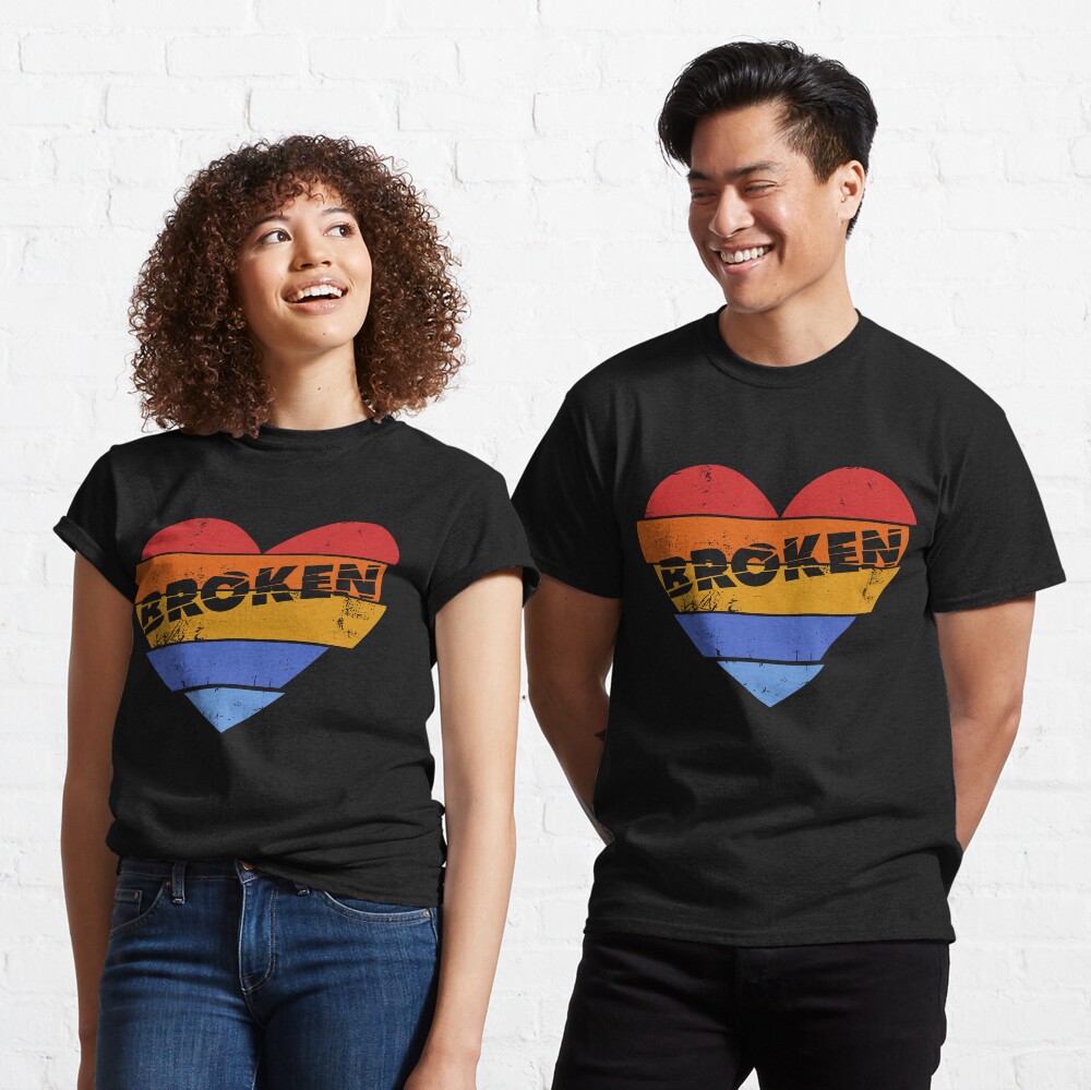Broken Heart Retro Classic T-Shirt