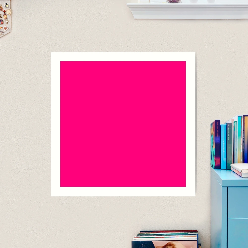 PLAIN SOLID Bright PINK -100 Bright PINK SHADES ON OZCUSHIONS ON ALL  PRODUCTS Art Print for Sale by ozcushions