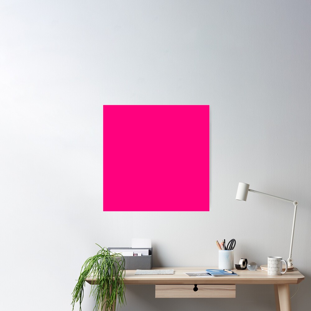 PLAIN SOLID Bright PINK -100 Bright PINK SHADES ON OZCUSHIONS ON ALL  PRODUCTS | Poster