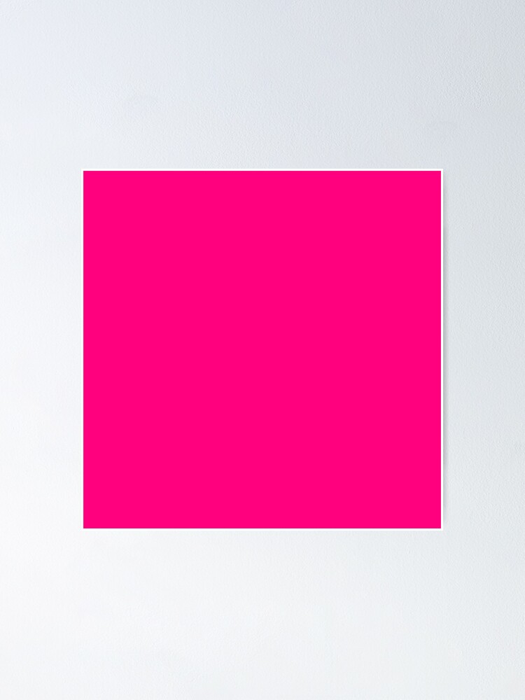 PLAIN SOLID Bright PINK -100 Bright PINK SHADES ON OZCUSHIONS ON ALL  PRODUCTS | Poster