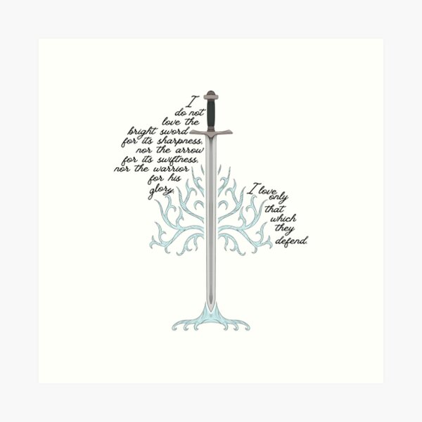 Aperçu de l'œuvre Ce qu'ils défendent Citation de Faramir créée et vendue par cre8ivemango.
