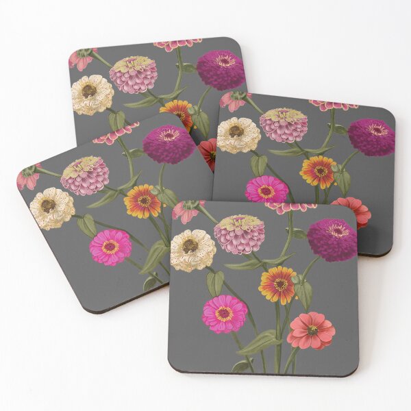 Item preview, Happy Zinnia Wildflowers, Handpainted Style designed and sold by ridiqeqi.