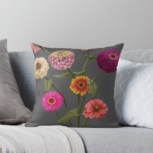 Item preview, Happy Zinnia Wildflowers, Handpainted Style designed and sold by ridiqeqi.