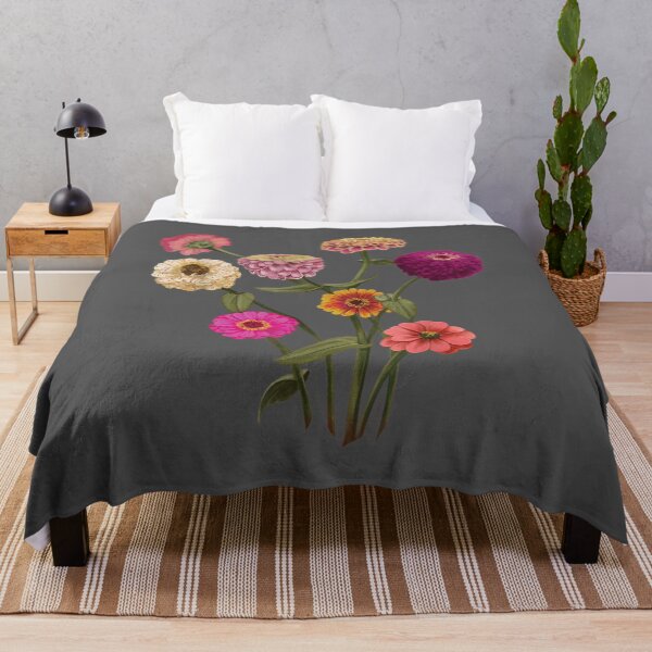 Item preview, Happy Zinnia Wildflowers, Handpainted Style designed and sold by ridiqeqi.