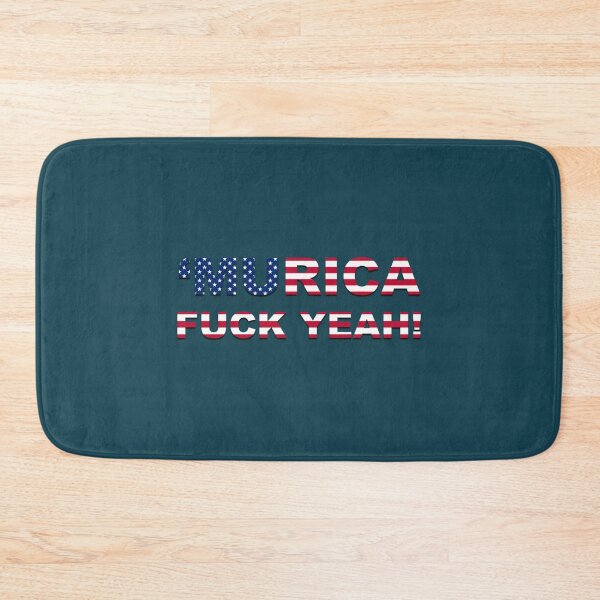 Item preview, MURICA FUCK YEAH writing with USA flag   designed and sold by HappyJanDesign.