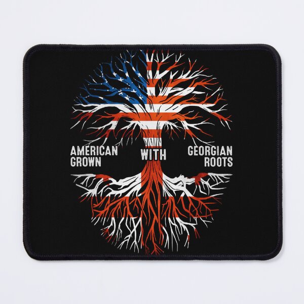 Item preview, American Grown With Georgian Roots Georgia Flag designed and sold by MoHaCo.