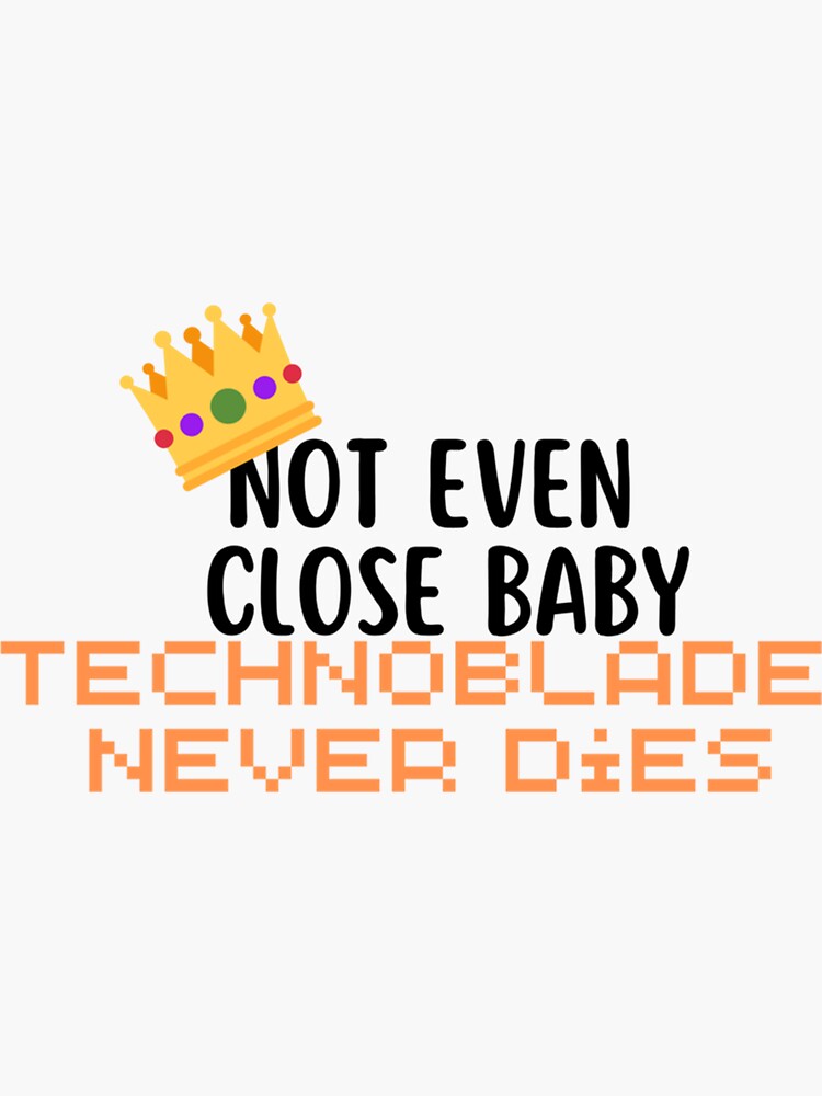 Technoblades crown  Sticker for Sale by Fallenart