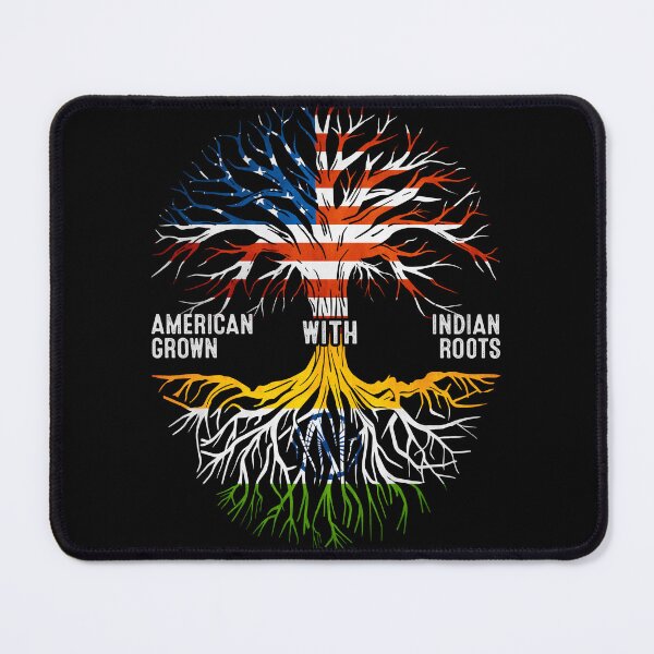 Item preview, American Grown With indian Roots Tree india Flag designed and sold by MoHaCo.