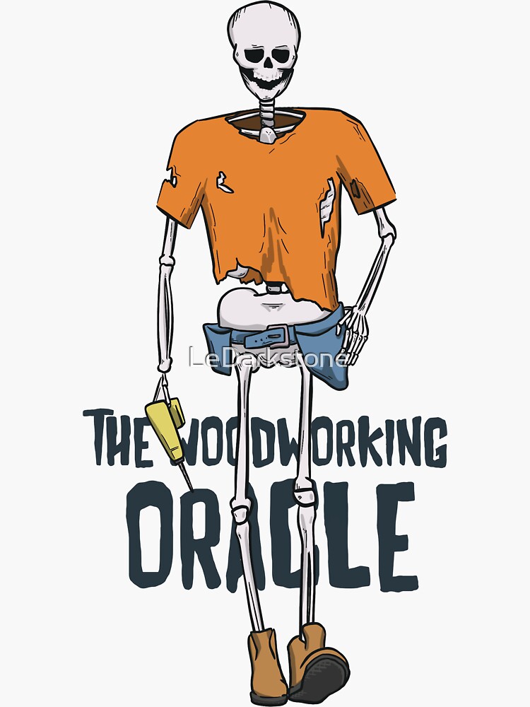 Thumbnail 3 of 3, Sticker, The Woodworking Oracle designed and sold by LeDarkstone.