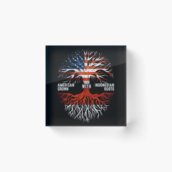 Item preview, American Grown With Indonesian Roots Tree Indonesia Flag designed and sold by MoHaCo.