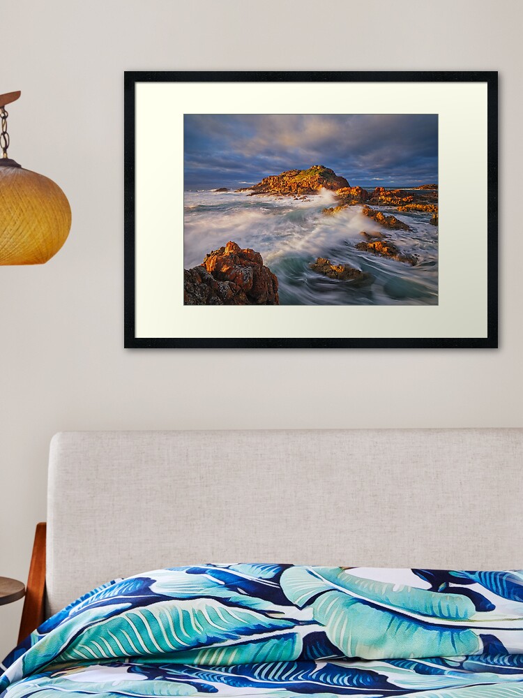 Thumbnail 2 of 7, Framed Art Print, Mimosa Rocks National Park, Bega, New South Wales, Australia designed and sold by Chockstone.