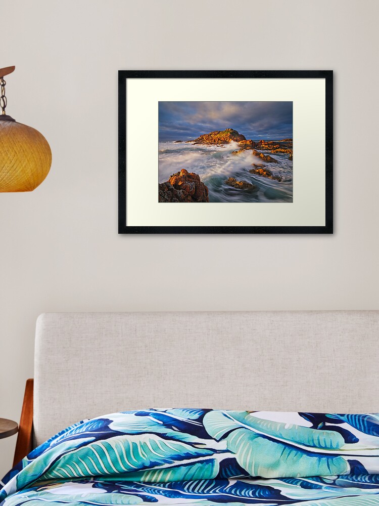 Thumbnail 2 of 7, Framed Art Print, Mimosa Rocks National Park, Bega, New South Wales, Australia designed and sold by Chockstone.