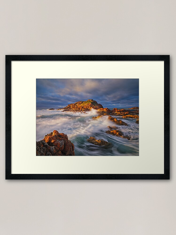 Thumbnail 1 of 7, Framed Art Print, Mimosa Rocks National Park, Bega, New South Wales, Australia designed and sold by Chockstone.