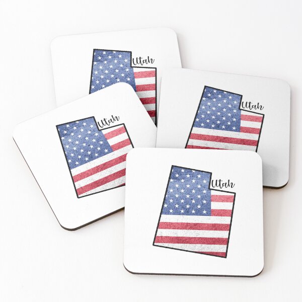 Item preview, Utah  State Outline with Patriotic USA American Flag designed and sold by Gsallicat.
