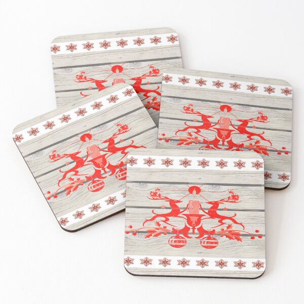 Item preview, ugliest rustic snowflakes boho primitive christmas nordic reindeer  designed and sold by LEILA ART SPACE.